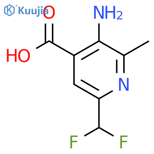 3-Amino-6-(difluoromethyl)-2-methylpyridine-4-carboxylic acid structure