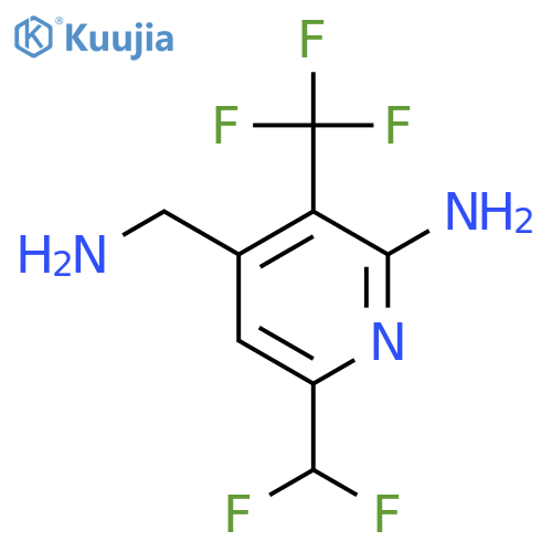 2-Amino-4-(aminomethyl)-6-(difluoromethyl)-3-(trifluoromethyl)pyridine structure