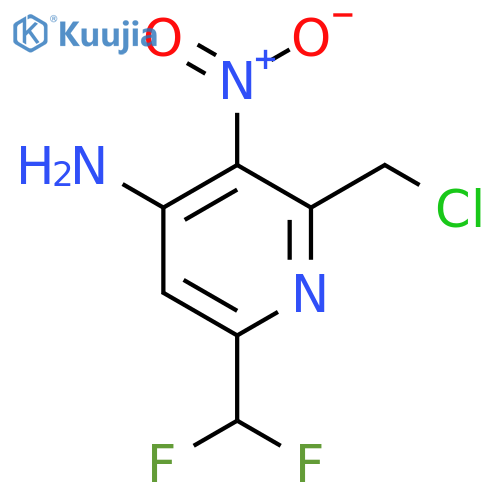 4-Amino-2-(chloromethyl)-6-(difluoromethyl)-3-nitropyridine structure