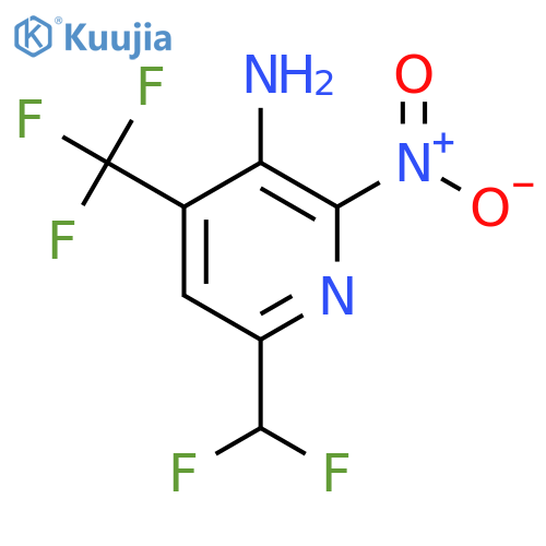 3-Amino-6-(difluoromethyl)-2-nitro-4-(trifluoromethyl)pyridine structure
