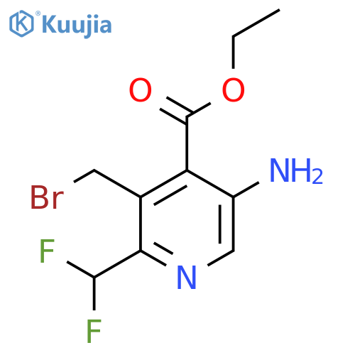 Ethyl 5-amino-3-(bromomethyl)-2-(difluoromethyl)pyridine-4-carboxylate structure