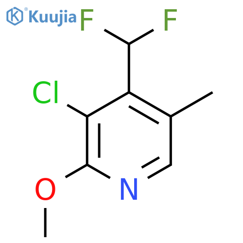 3-Chloro-4-(difluoromethyl)-2-methoxy-5-methylpyridine structure