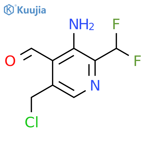 3-Amino-5-(chloromethyl)-2-(difluoromethyl)pyridine-4-carboxaldehyde structure