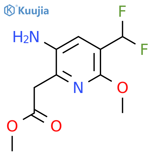 Methyl 3-amino-5-(difluoromethyl)-6-methoxypyridine-2-acetate structure