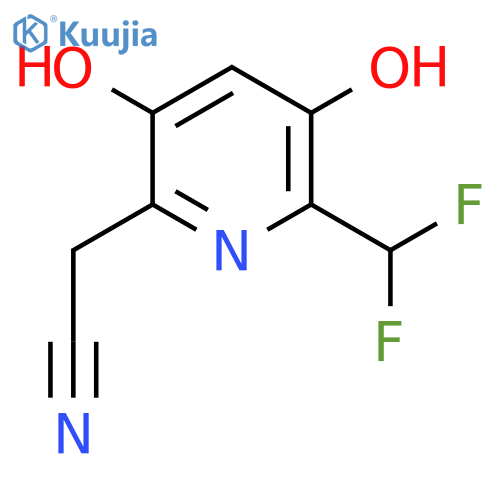 2-(Difluoromethyl)-3,5-dihydroxypyridine-6-acetonitrile structure