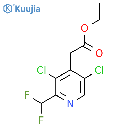 Ethyl 3,5-dichloro-2-(difluoromethyl)pyridine-4-acetate structure