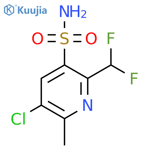 3-Chloro-6-(difluoromethyl)-2-methylpyridine-5-sulfonamide structure