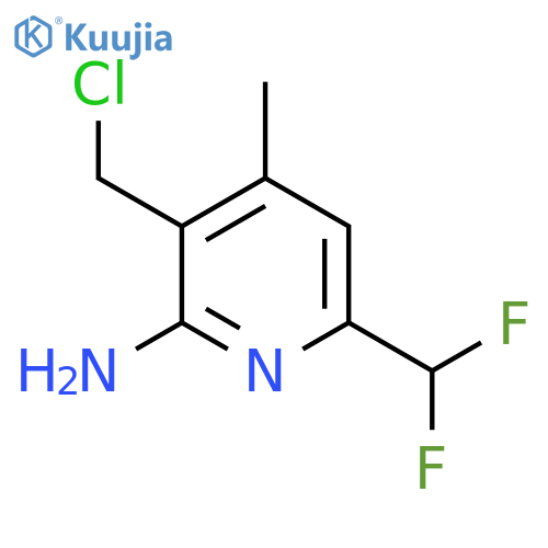 2-Amino-3-(chloromethyl)-6-(difluoromethyl)-4-methylpyridine structure
