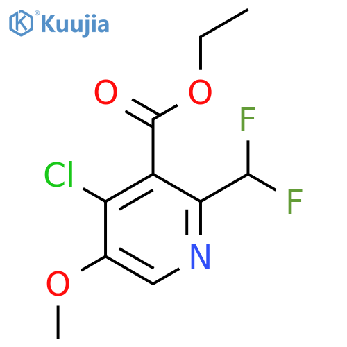 Ethyl 4-chloro-2-(difluoromethyl)-5-methoxypyridine-3-carboxylate structure