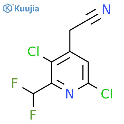 3,6-Dichloro-2-(difluoromethyl)pyridine-4-acetonitrile structure