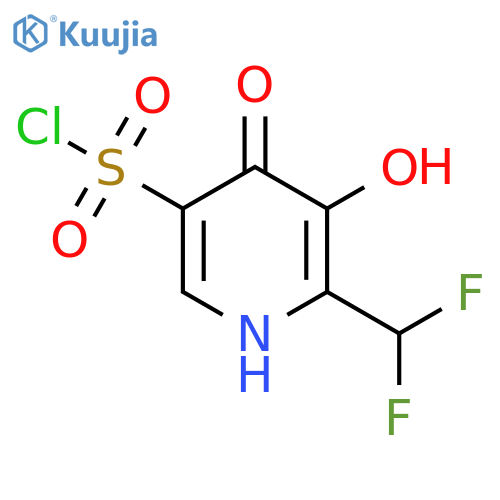 2-(Difluoromethyl)-3,4-dihydroxypyridine-5-sulfonyl chloride structure