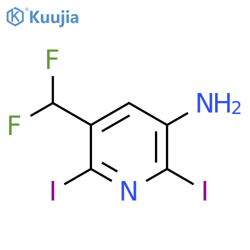 3-Amino-5-(difluoromethyl)-2,6-diiodopyridine structure