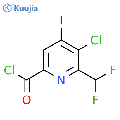 3-Chloro-2-(difluoromethyl)-4-iodopyridine-6-carbonyl chloride structure