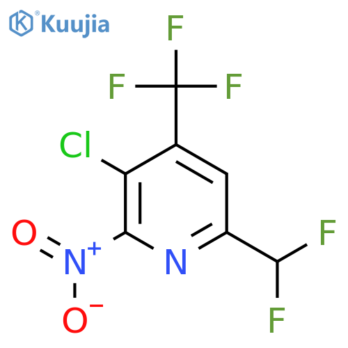 3-Chloro-6-(difluoromethyl)-2-nitro-4-(trifluoromethyl)pyridine structure