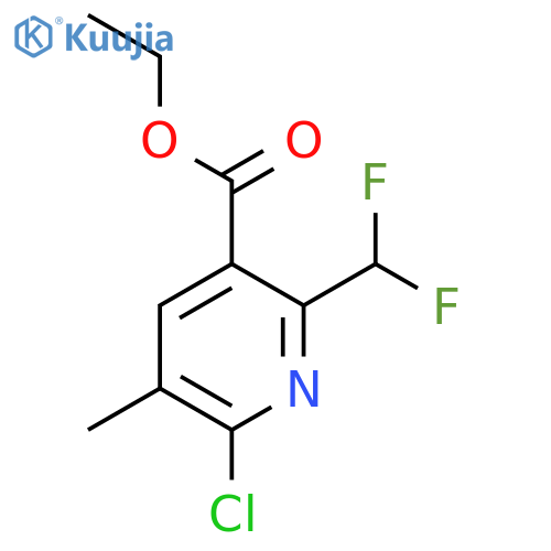 Ethyl 2-chloro-6-(difluoromethyl)-3-methylpyridine-5-carboxylate structure