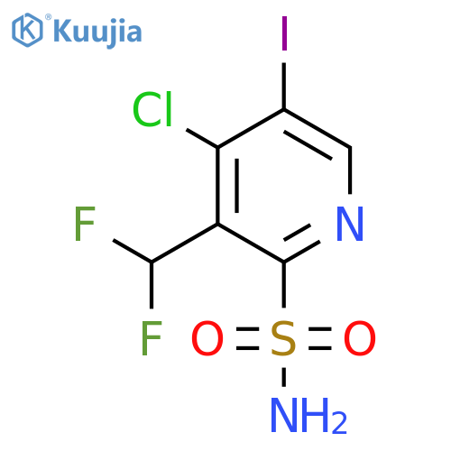 4-Chloro-3-(difluoromethyl)-5-iodopyridine-2-sulfonamide structure