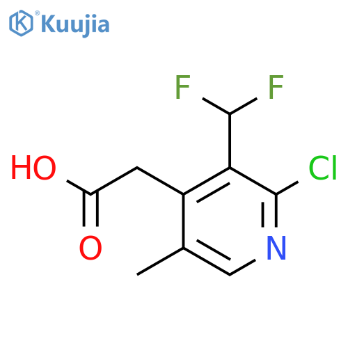 2-Chloro-3-(difluoromethyl)-5-methylpyridine-4-acetic acid structure