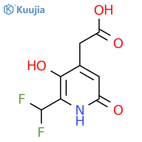 2-(Difluoromethyl)-3,6-dihydroxypyridine-4-acetic acid structure
