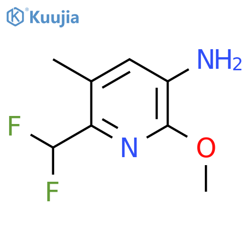 3-Amino-6-(difluoromethyl)-2-methoxy-5-methylpyridine structure