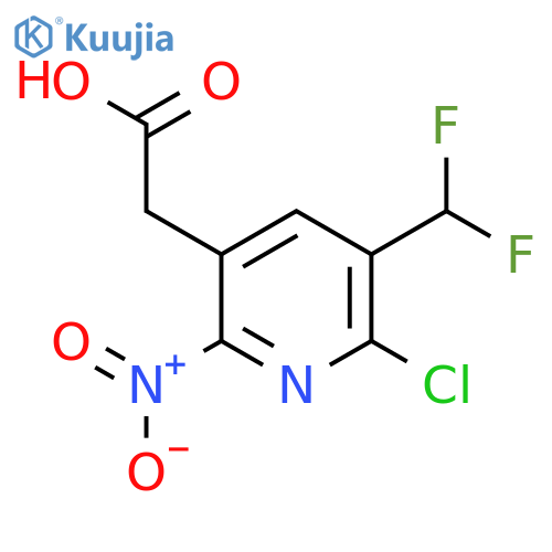 2-Chloro-3-(difluoromethyl)-6-nitropyridine-5-acetic acid structure