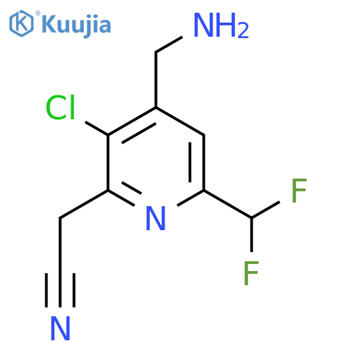 4-(Aminomethyl)-3-chloro-6-(difluoromethyl)pyridine-2-acetonitrile structure
