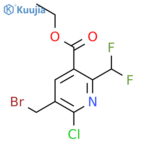 Ethyl 3-(bromomethyl)-2-chloro-6-(difluoromethyl)pyridine-5-carboxylate structure