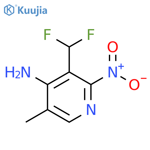 4-Amino-3-(difluoromethyl)-5-methyl-2-nitropyridine structure