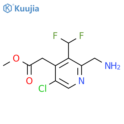 Methyl 2-(aminomethyl)-5-chloro-3-(difluoromethyl)pyridine-4-acetate structure