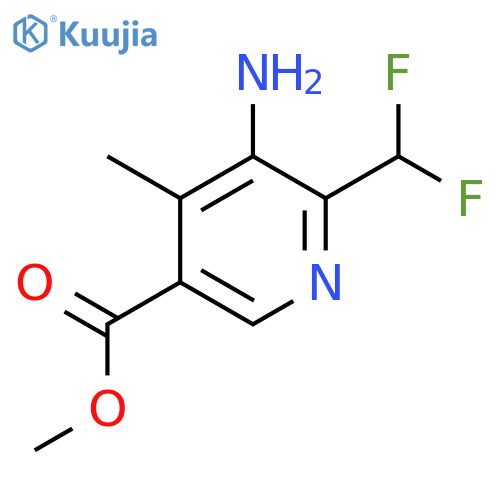 Methyl 3-amino-2-(difluoromethyl)-4-methylpyridine-5-carboxylate structure