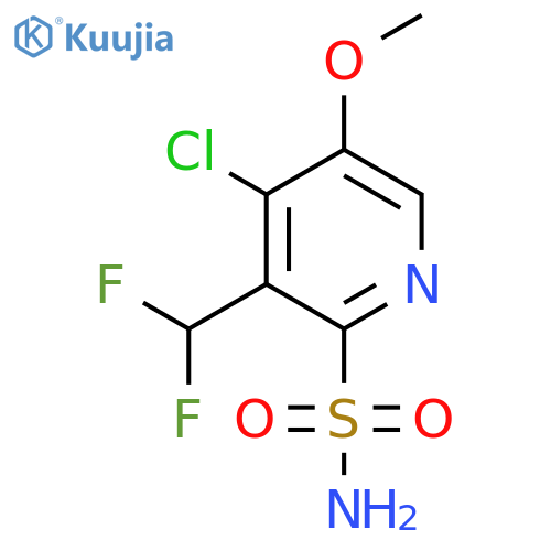 4-Chloro-3-(difluoromethyl)-5-methoxypyridine-2-sulfonamide structure