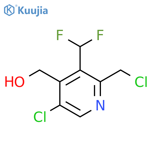 5-Chloro-2-(chloromethyl)-3-(difluoromethyl)pyridine-4-methanol structure