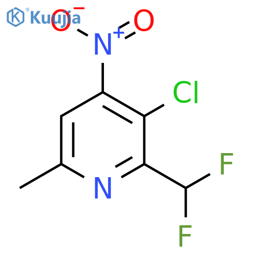3-Chloro-2-(difluoromethyl)-6-methyl-4-nitropyridine structure