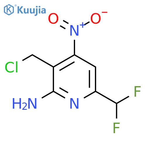 2-Amino-3-(chloromethyl)-6-(difluoromethyl)-4-nitropyridine structure