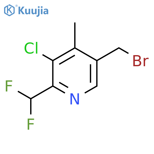5-(Bromomethyl)-3-chloro-2-(difluoromethyl)-4-methylpyridine structure