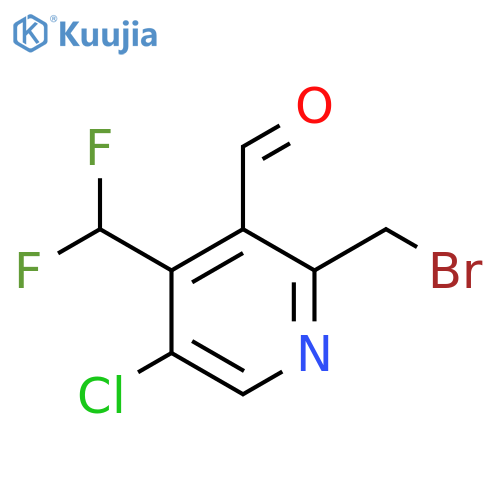 2-(Bromomethyl)-5-chloro-4-(difluoromethyl)pyridine-3-carboxaldehyde structure