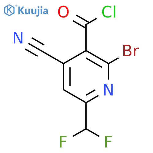 2-Bromo-4-cyano-6-(difluoromethyl)pyridine-3-carbonyl chloride structure