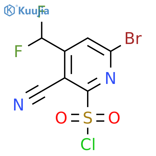 6-Bromo-3-cyano-4-(difluoromethyl)pyridine-2-sulfonyl chloride structure