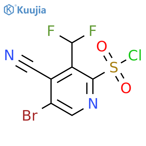 5-Bromo-4-cyano-3-(difluoromethyl)pyridine-2-sulfonyl chloride structure