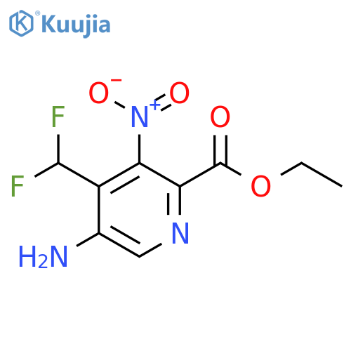 Ethyl 5-amino-4-(difluoromethyl)-3-nitropyridine-2-carboxylate structure
