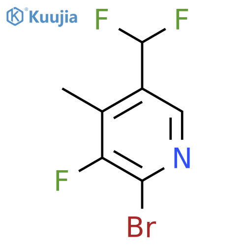 2-Bromo-5-(difluoromethyl)-3-fluoro-4-methylpyridine structure