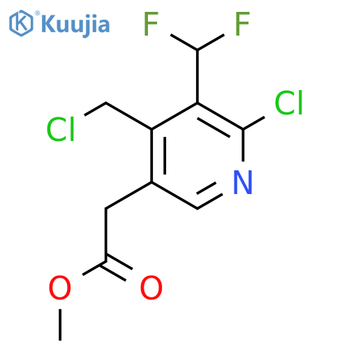 Methyl 2-chloro-4-(chloromethyl)-3-(difluoromethyl)pyridine-5-acetate structure