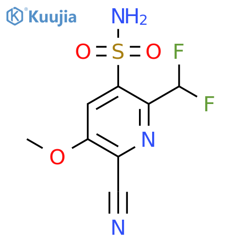 2-Cyano-6-(difluoromethyl)-3-methoxypyridine-5-sulfonamide structure
