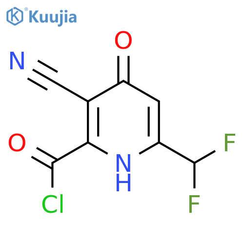 3-Cyano-6-(difluoromethyl)-4-hydroxypyridine-2-carbonyl chloride structure