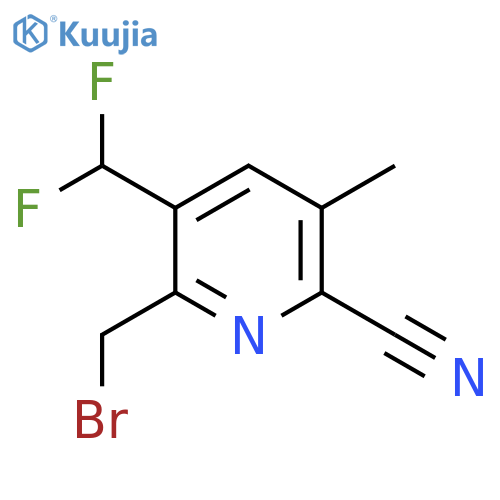2-(Bromomethyl)-6-cyano-3-(difluoromethyl)-5-methylpyridine structure