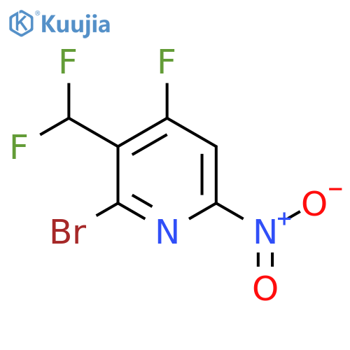 2-Bromo-3-(difluoromethyl)-4-fluoro-6-nitropyridine structure