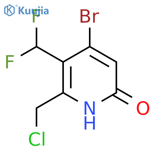 4-Bromo-2-(chloromethyl)-3-(difluoromethyl)-6-hydroxypyridine structure