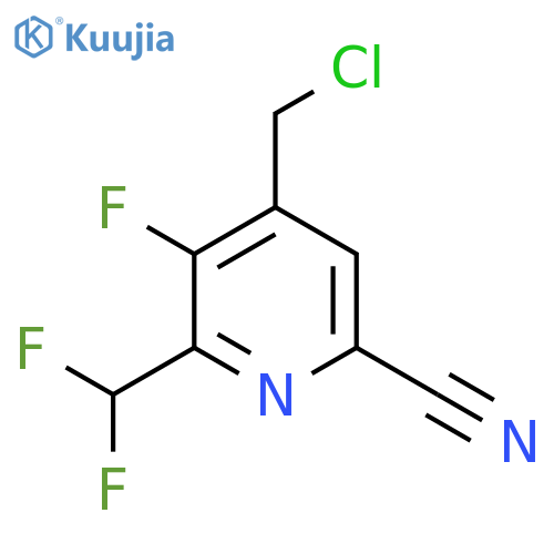4-(Chloromethyl)-6-cyano-2-(difluoromethyl)-3-fluoropyridine structure