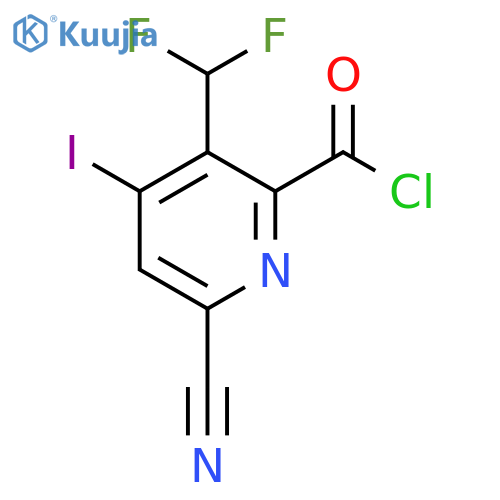 6-Cyano-3-(difluoromethyl)-4-iodopyridine-2-carbonyl chloride structure