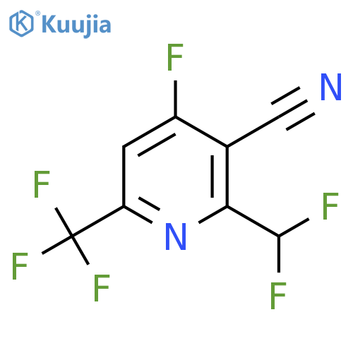 3-Cyano-2-(difluoromethyl)-4-fluoro-6-(trifluoromethyl)pyridine structure