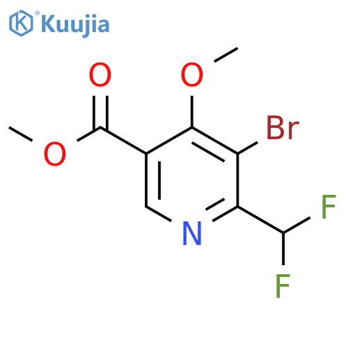 Methyl 3-bromo-2-(difluoromethyl)-4-methoxypyridine-5-carboxylate structure